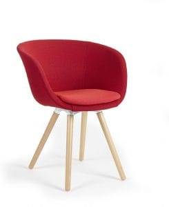 Krib tub chair red