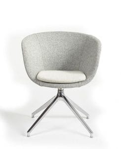 Krib tub chair gray front view