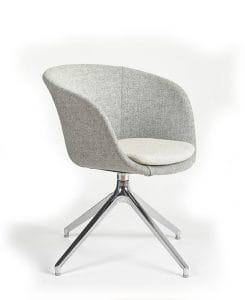 Krib chair gray side view