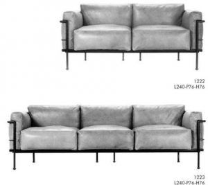 Le Corbusier 2 & 3 seat sofa in leather