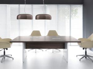 Executive MITO Boardroom Table – Dark Wood Finish