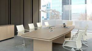 Status Executive Boardroom Table – Oak Finish