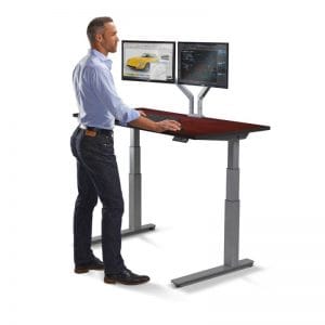 sit stand up desk cherry