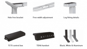 Components of a sit-stand desk