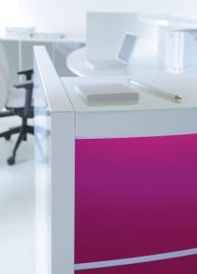 Valde reception counter close up
