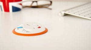 Pixel in-surface socket on the desk