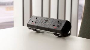 Hubble clip-on Socket Unit 2 x UK sockets and 1 USB A&C