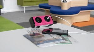 pink Panda8 Desktop socket and USB