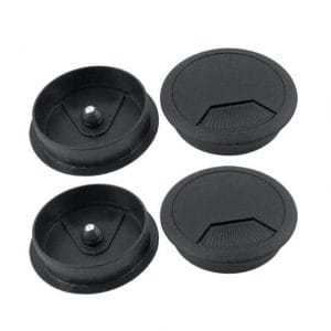 black plastic desk grommets