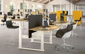 sinetica sit stand with screen