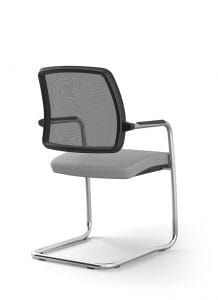 Ramunas chair gray rear three-quarter view chair