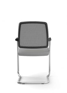Ramunas gray cantilever office chair back view