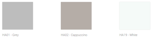 HLP finishes: Grey, Cappuccino and White