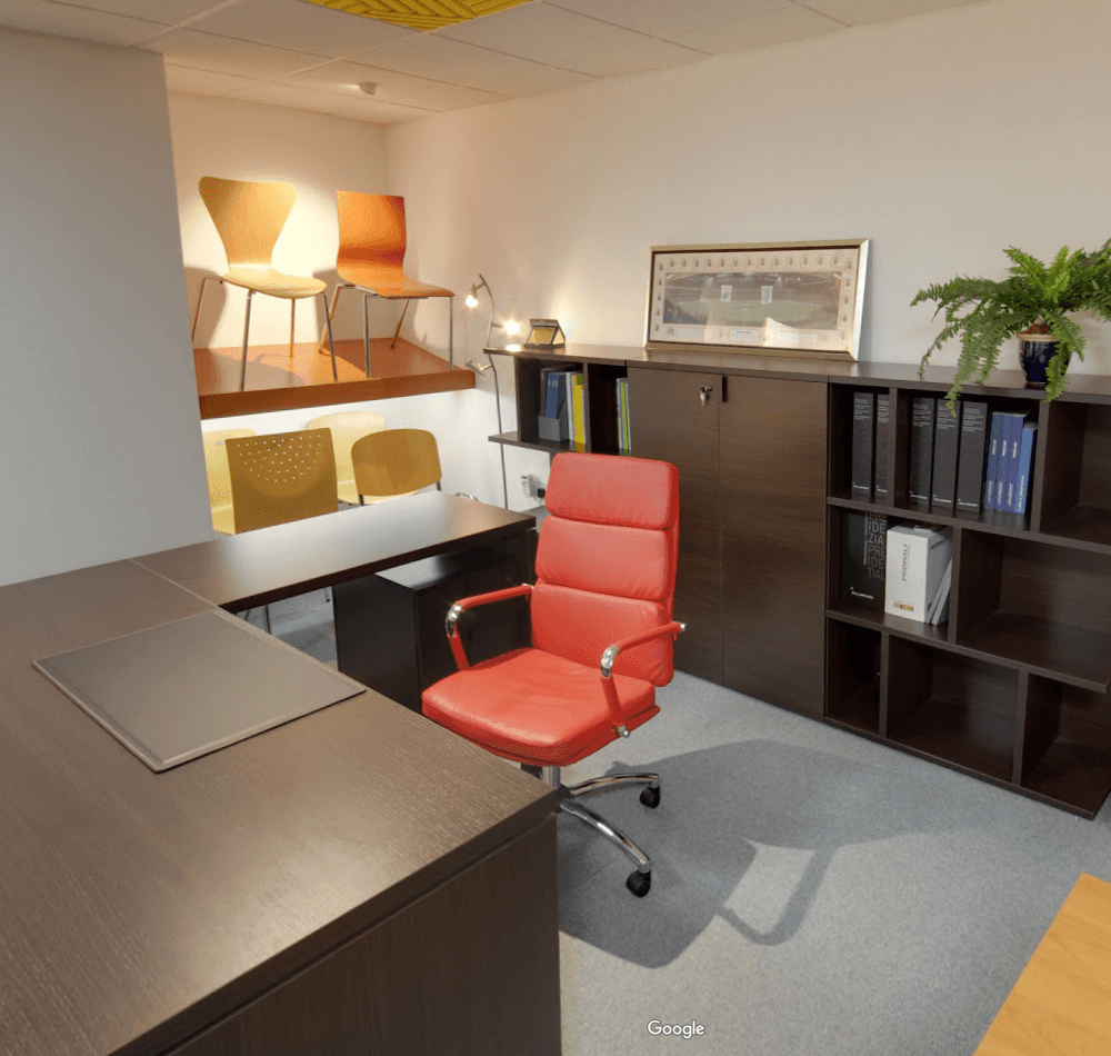 Advocate Chair Cork showroom red