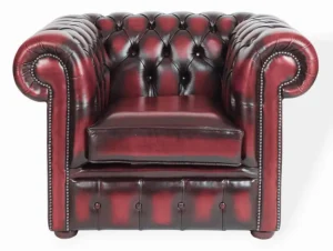 chesterfield oxblood-red armchair