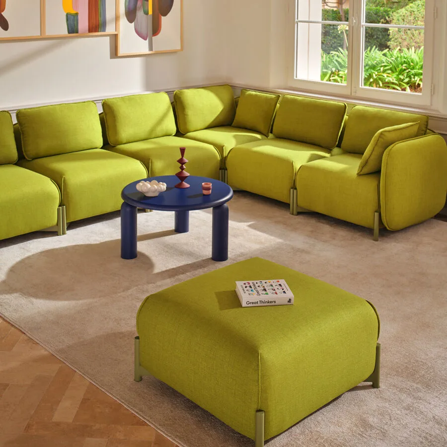linka corner sofa green