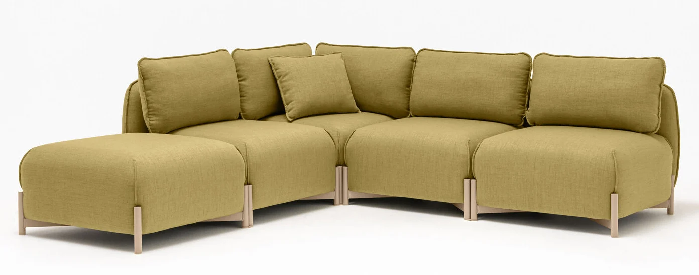 linka modular sofa green