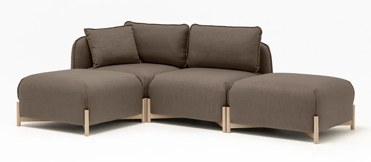 linka sofa corner gray