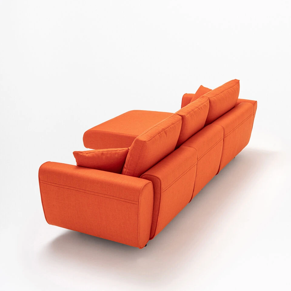 lotus sofa red back view