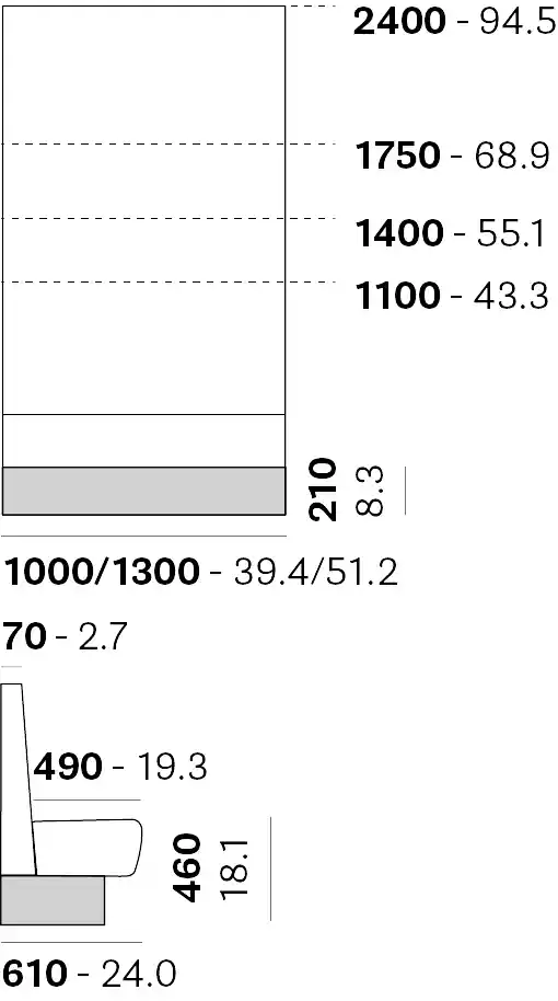 modus mdl sofa dimensions