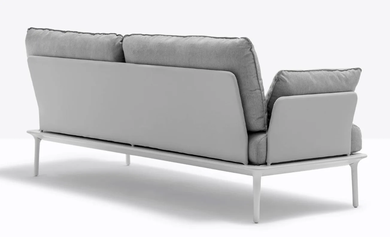 reva sofa gray back view