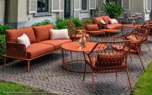 reva twist sofa on terrace