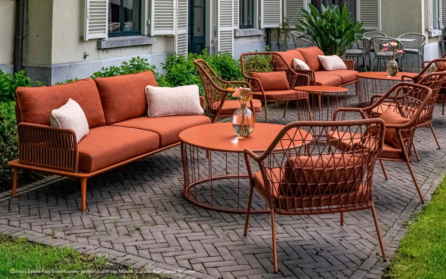 reva twist sofa on terrace