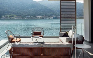 reva twist sofa on home terrace