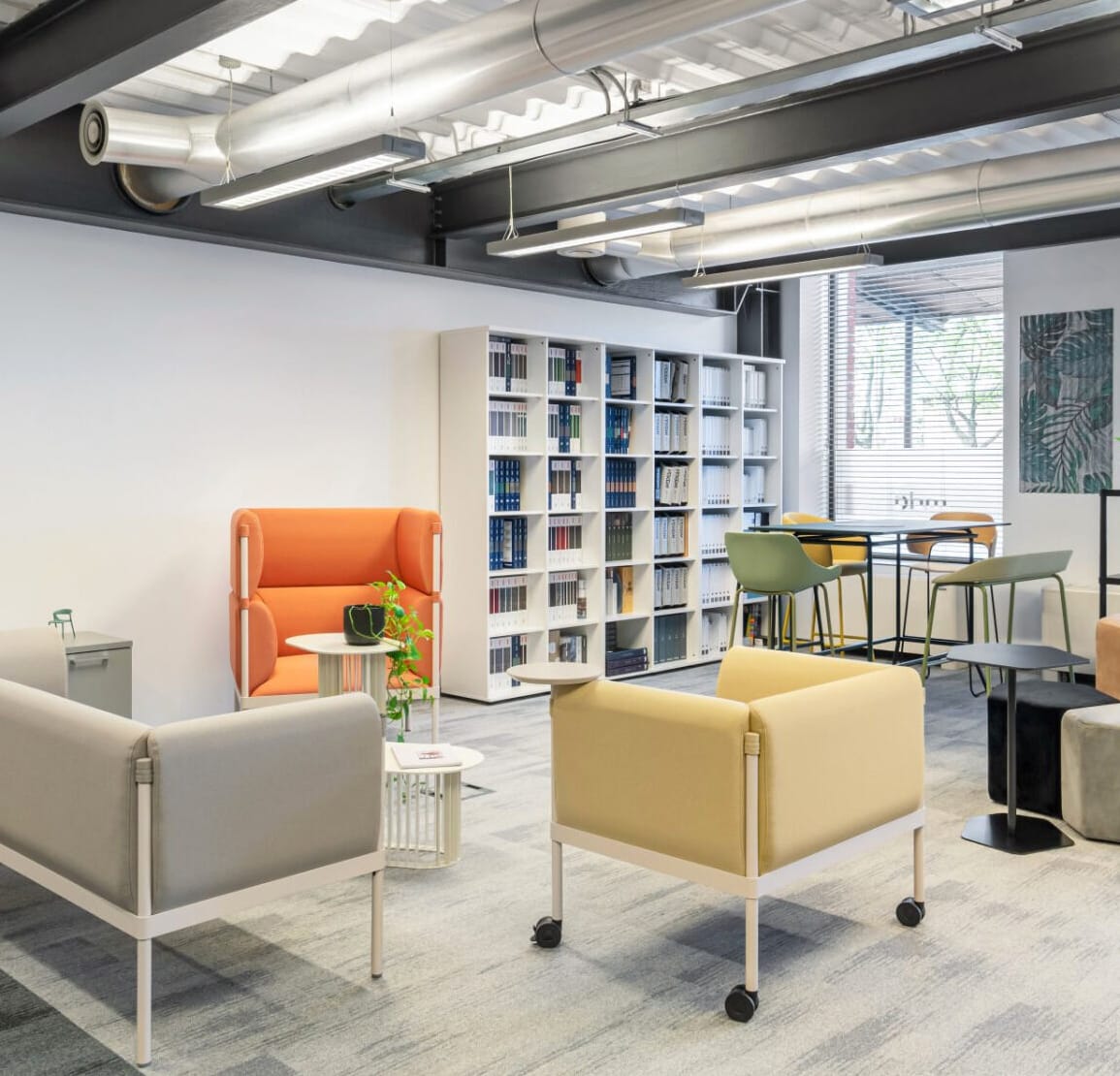 basic bookcase in showroom