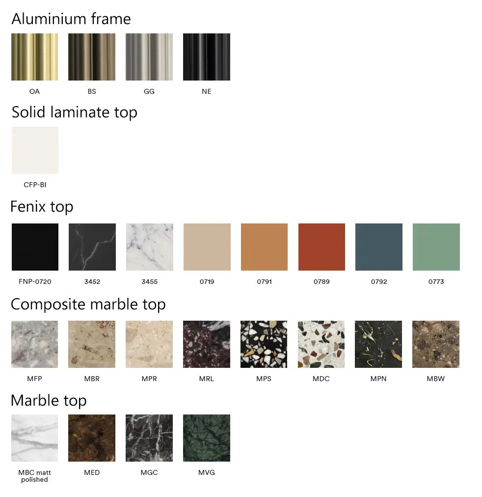 blume cofee table finishes