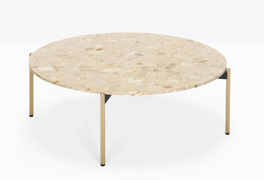 blume table with composite marbel top