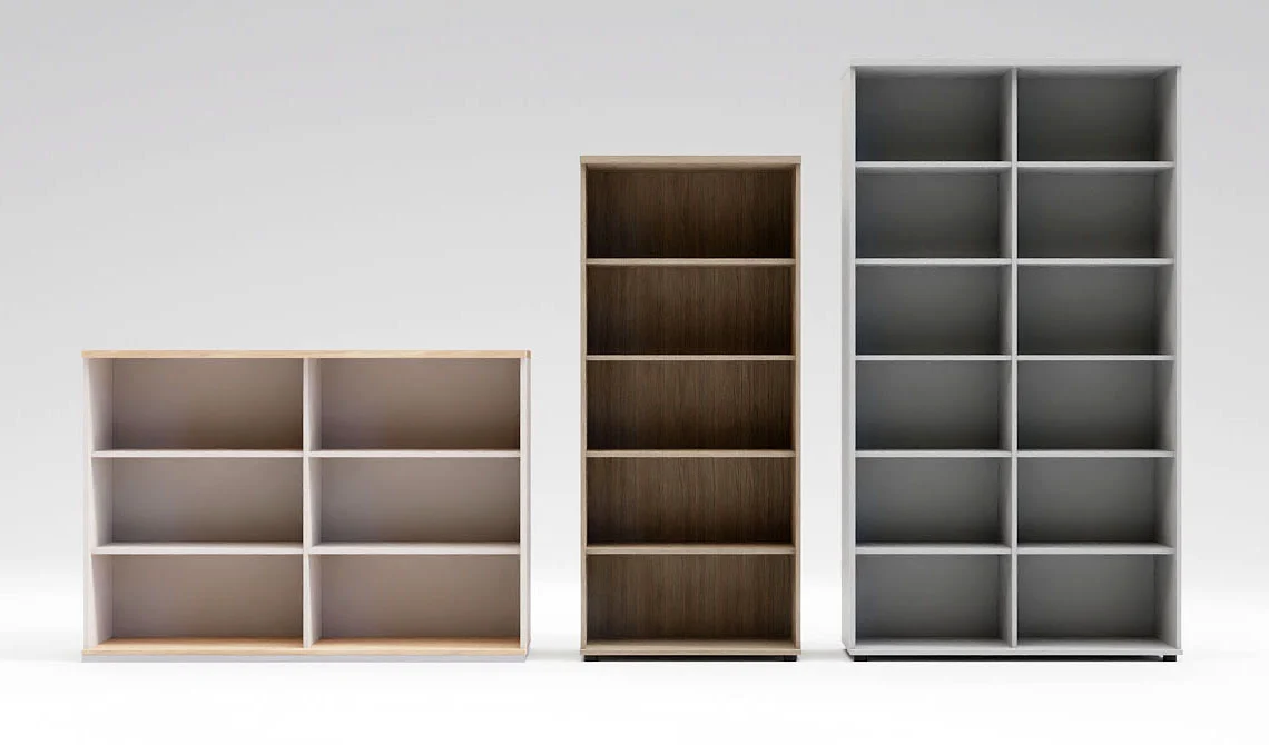 Standard bookcase different height options