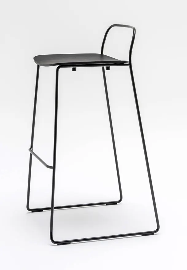 afi stool black oak side view