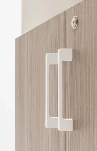 basic half bookcase close up doors