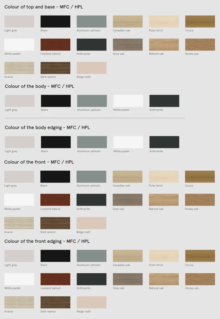 basic half bookcase finishes