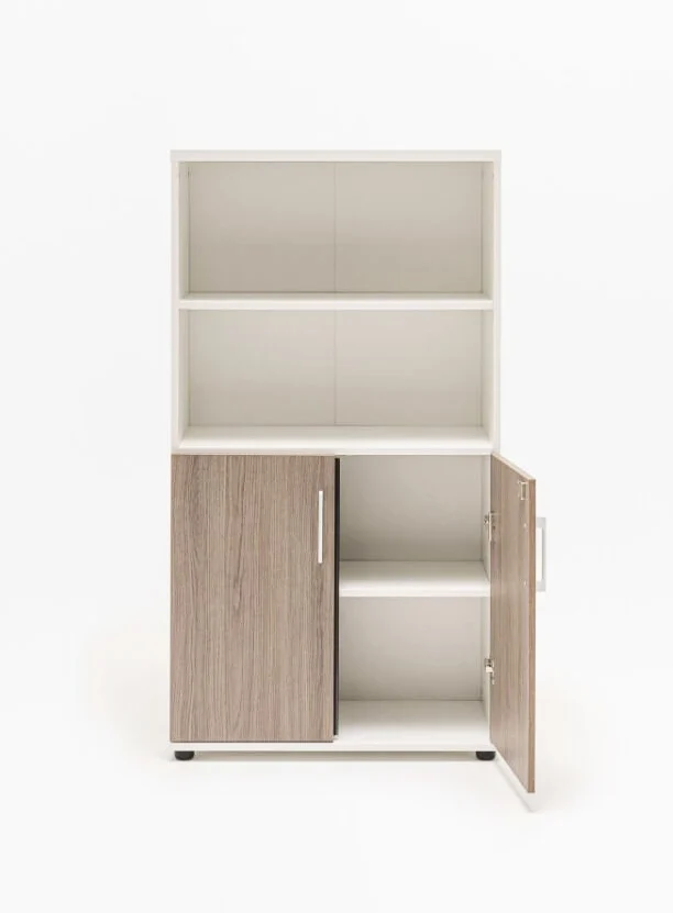 bookcase with opened door