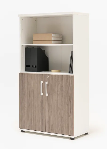 basic half bookcase side view