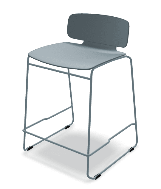 lena stool blue finish