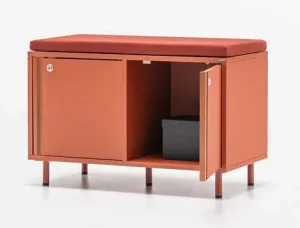 Red Locker Plus cabinet with open door