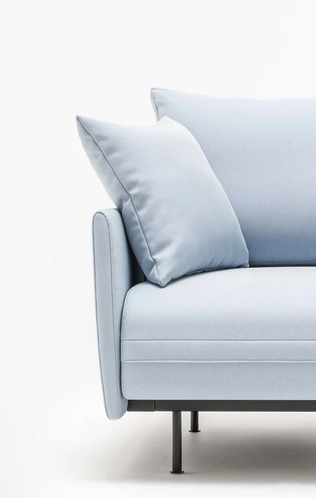 lotus chair narrow armrest close up view