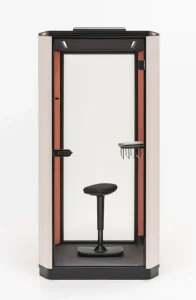 white 1 person coda acoustic booth