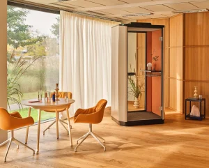 coda 1 person acoustic booth in office