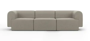 3-seat tori modular sofa, Mushroom 600 upholstery