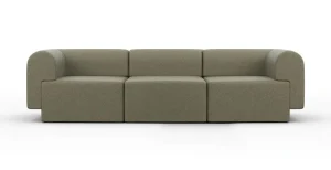 3-seat tori modular sofa, Sage 801 upholstery
