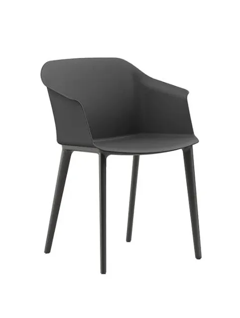 Aran tube black chair with black legs