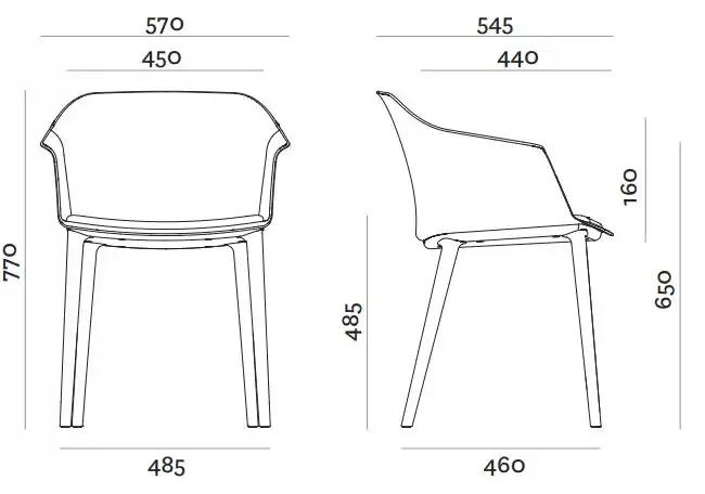 aran chair dimensions